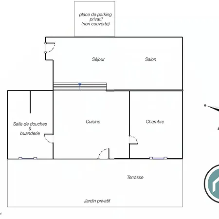 아파트 Cosy & Moderne T2 Avec Jardin Parking 브레스트